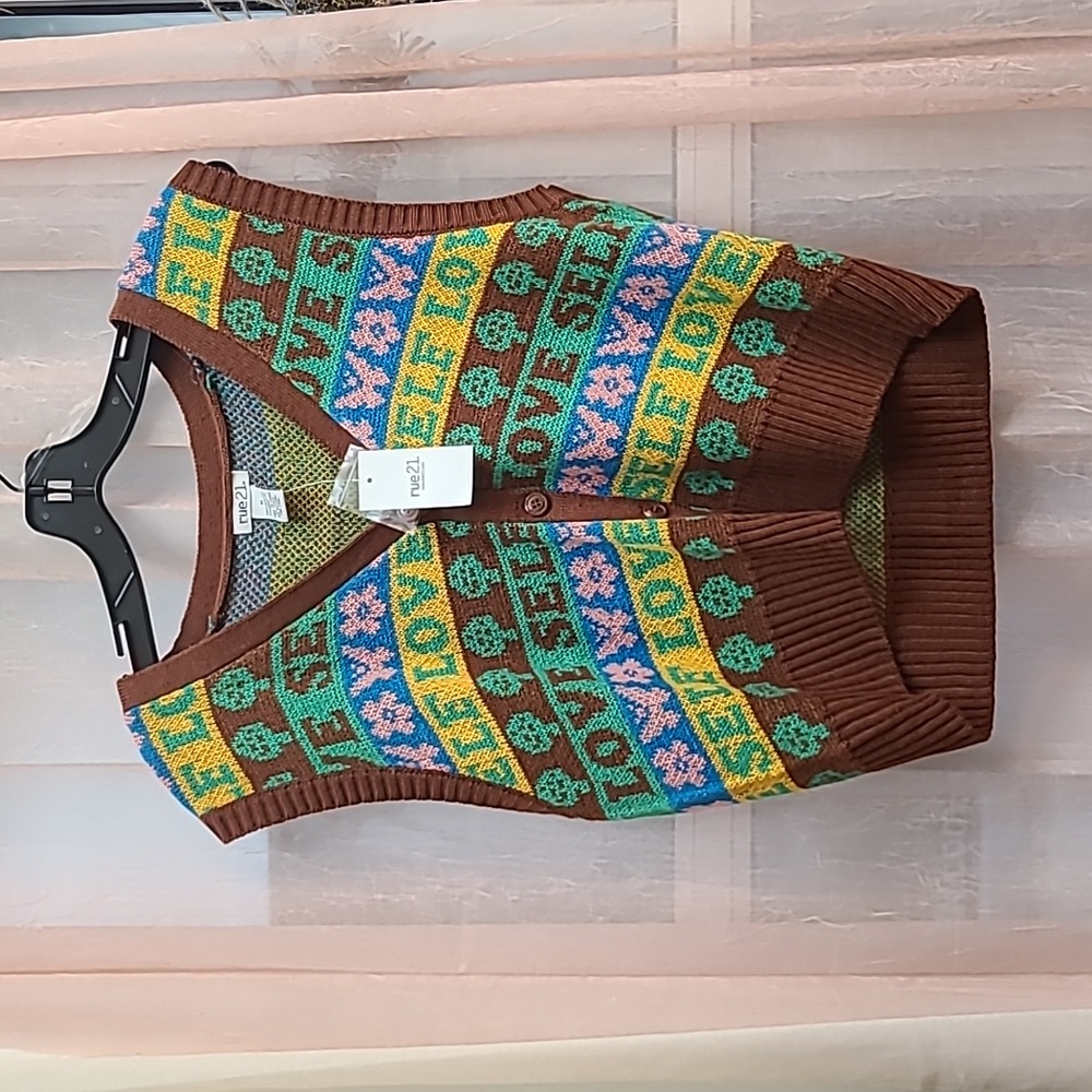 Rue21 knit mushroom vest